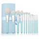 2020 Hot Selling Light Blue Handle Make Up Brush 12pcs Professional Custom Logo Make Up Brushes Set