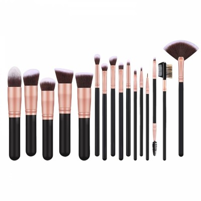 16Pcs Makeup Brush Set Wood handle Professional Premium Synthetic Foundation Brush Powder Eye Cosmetics Kits Custom LOGO