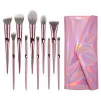 10PCS rose gold private Label Cosmetic Make up Brushes Creative Thumb Vegan Makeup Tools Brush Set