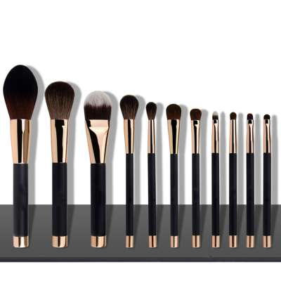 11 magnetic makeup brush set with makeup brush holder private label powder foundation eye shadow animal horse hair makeup brush