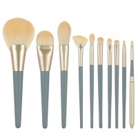 Manufacturers wholesale classic blue series of 10 makeup brush set professional makeup artists tools processing custom