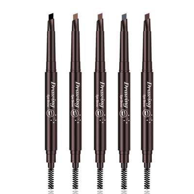 Waterproof Rotary Telescopic Double Eyebrow Pencil Makeup Brush Proofwater oil and sweat