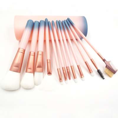 China yiwu professional factory makeup brush set 12pcs