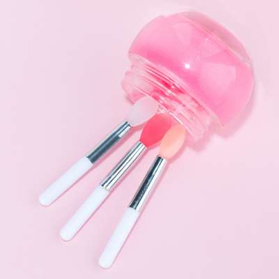 Cute Mini Silicone Lip Brush Reusable Glitter Eye Shadow Lip Applicator Brush Tools Portable Lipstick LipGloss Lip Mask Brush