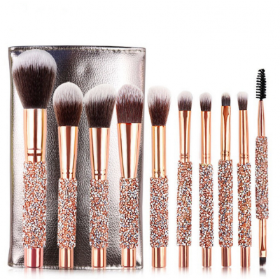 New 10 diamond handle makeup brush set beauty tools makeup brushes cross-border exclusively for manufacturers wholesale